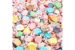 DONTY-TONTY Salt Water Taffy 1 lb – Individually Wrapped, 12 Fun Flavors, Old Fashioned Bulk Candy, Gluten and Nut Free