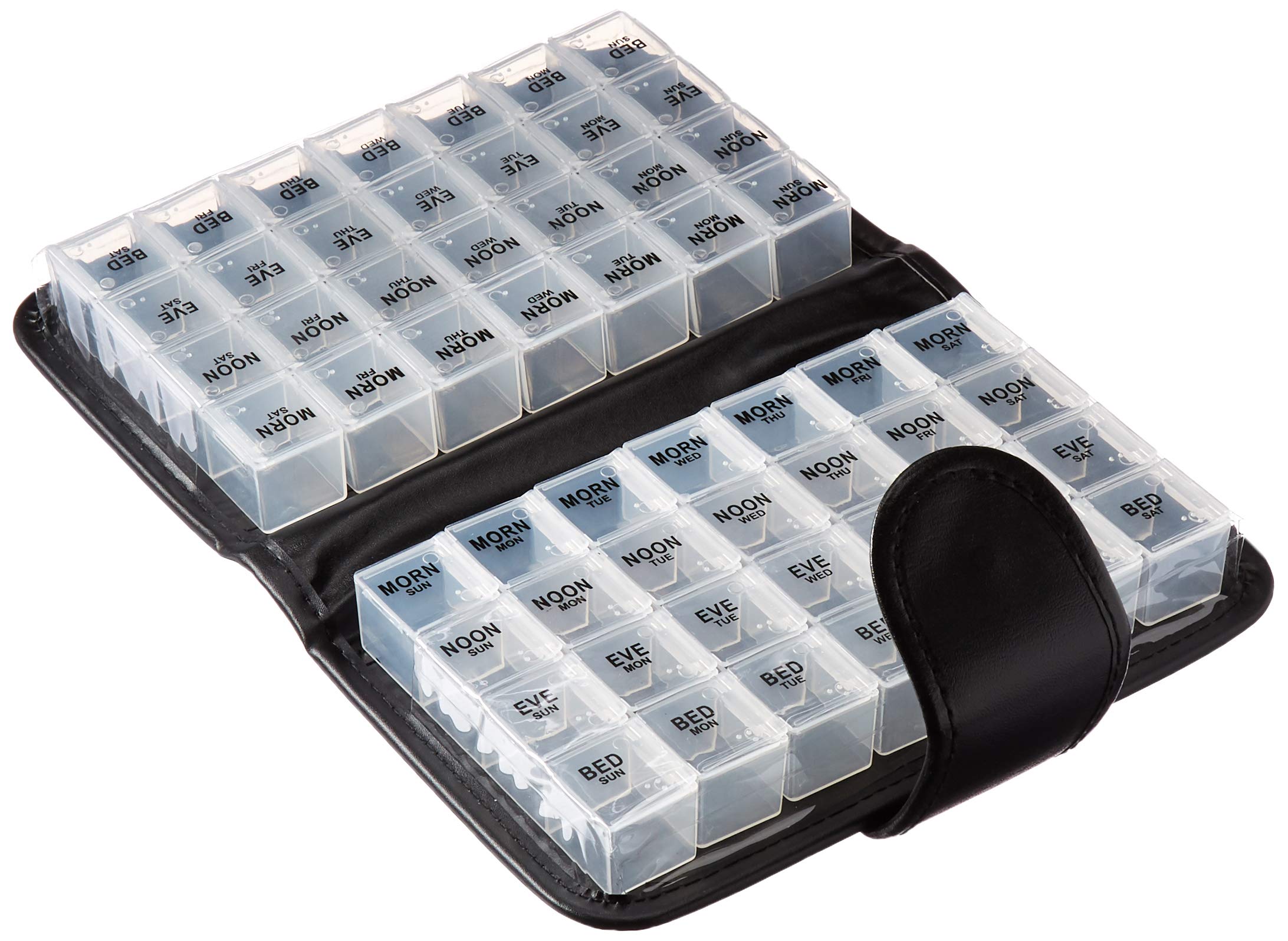 14 DAY PILL VITAMIN ORGANIZER Handy Portable Travel Case AM PM 4 Doses