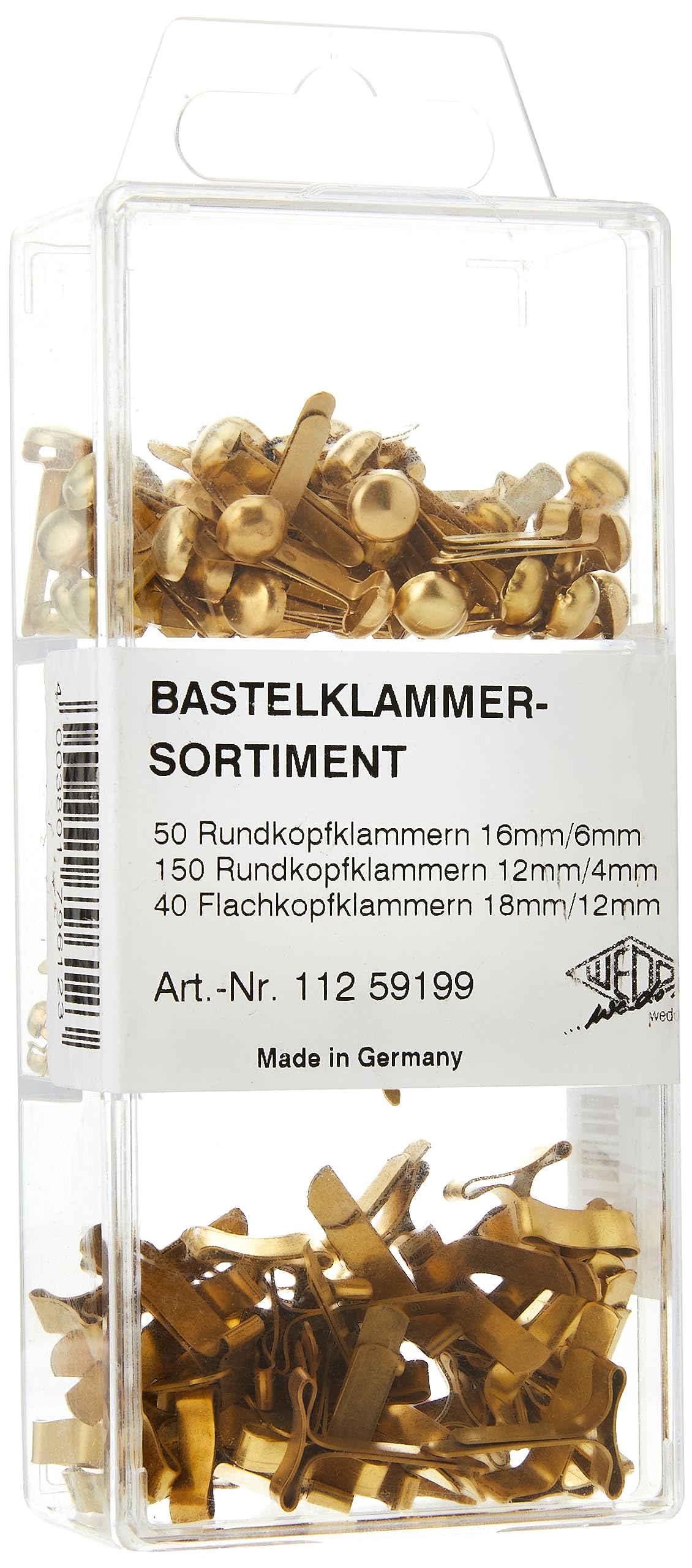 Wedo 112 59199 Paper Fasteners Set - Metallic