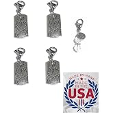 Hidden Hollow Beads 4 Clip On Charms for Purse, Handbag, Keychain, Zipper Pull, Backpack, Jewelry Accessory, USA