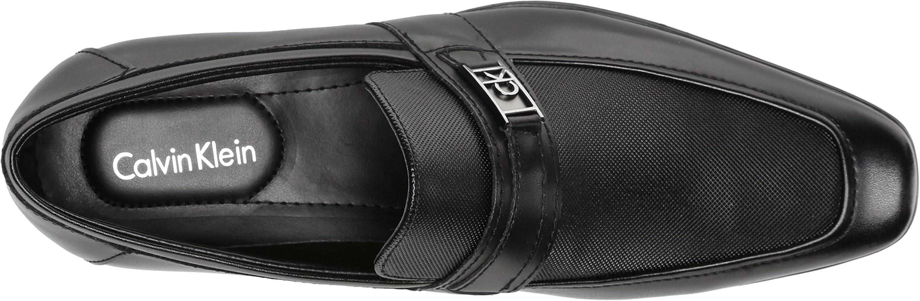 calvin klein bartley diamond leather loafers