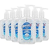 Germ-X Hydrating Hand Sanitizer, with Hyaluronic Acid, 8 FL Oz (Pack of 6), No Rinse Formula, Sanitizing Liquid Gel for All Skin Types, Formulated without Parabens, Phthalates & Dyes