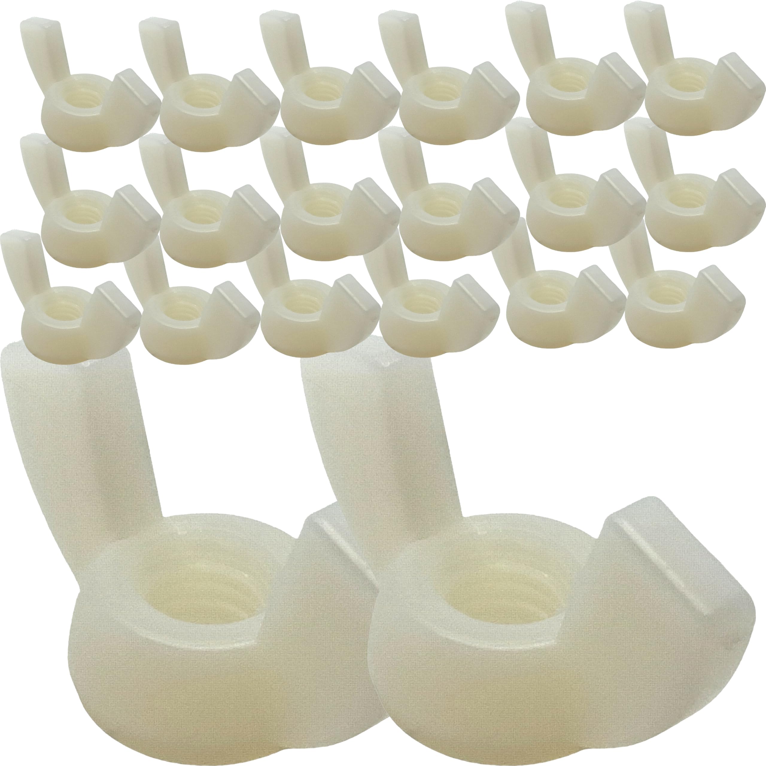 M4 Wing Nuts Nylon 66 material natural finish DIN 315 (Pack of 20)