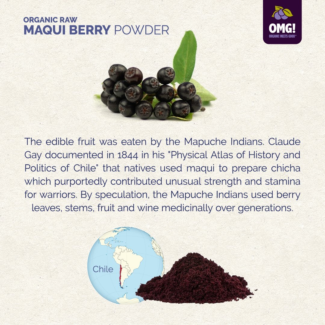 OMG! Superfoods Organic Maqui Berry Powder 100 Pure, USDA Certified