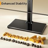 Perlegear Universal TV Stand 24-60in 45kg Swivel Glass Base VESA 400x400 view 5