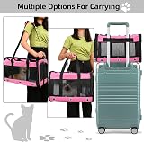 GRTLPOK Soft Sided Cat Dog Carrier Bag Pink M Airline Approved 17 lbs view 3