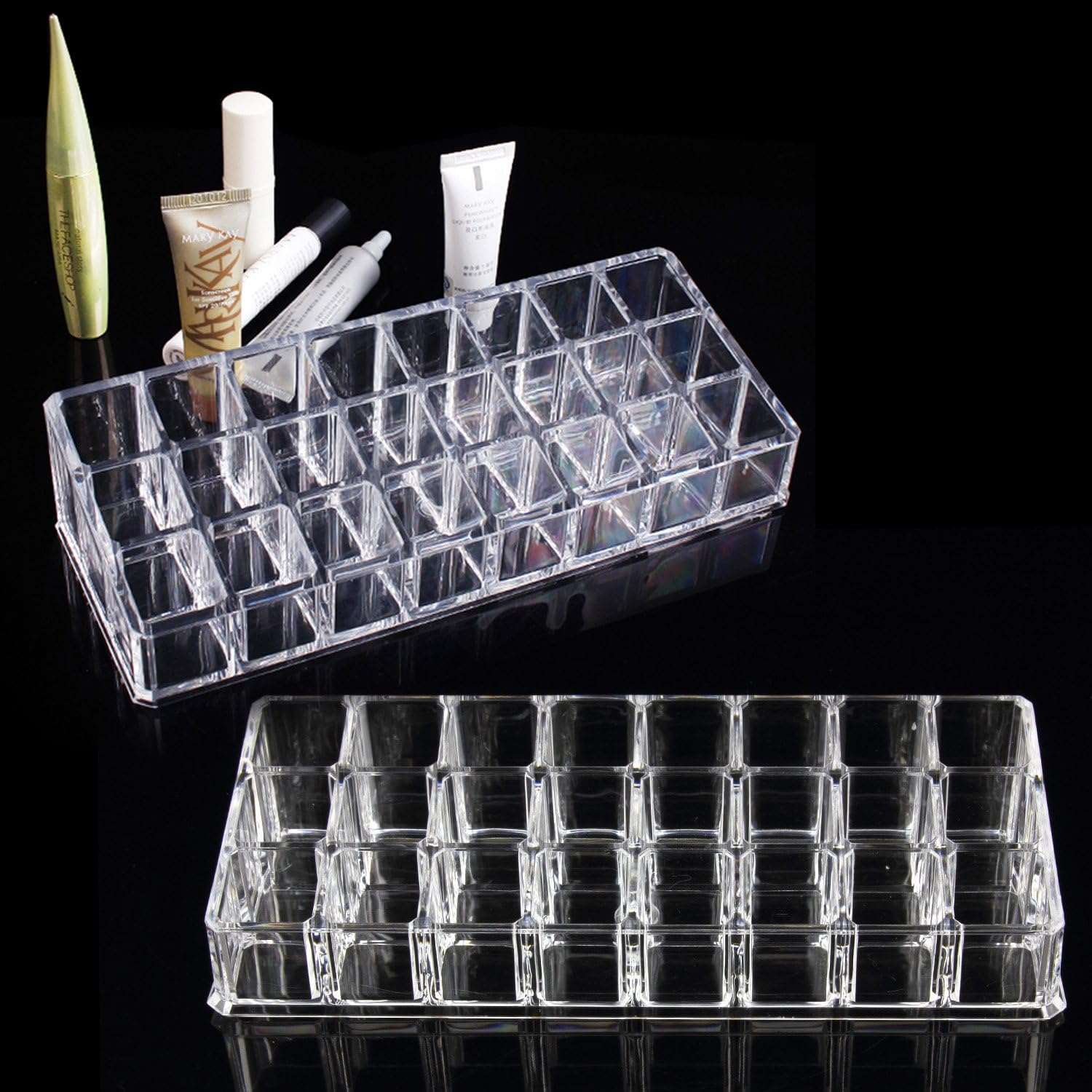 Discoball 24 Grids ππΆπ½πππΆπ°πΈ ππΌπΉπ±π²πΏ, Clear Acrylic Makeup Organiser, Cosmetic Storage Display Case, Lip Gloss Storage - Image 5