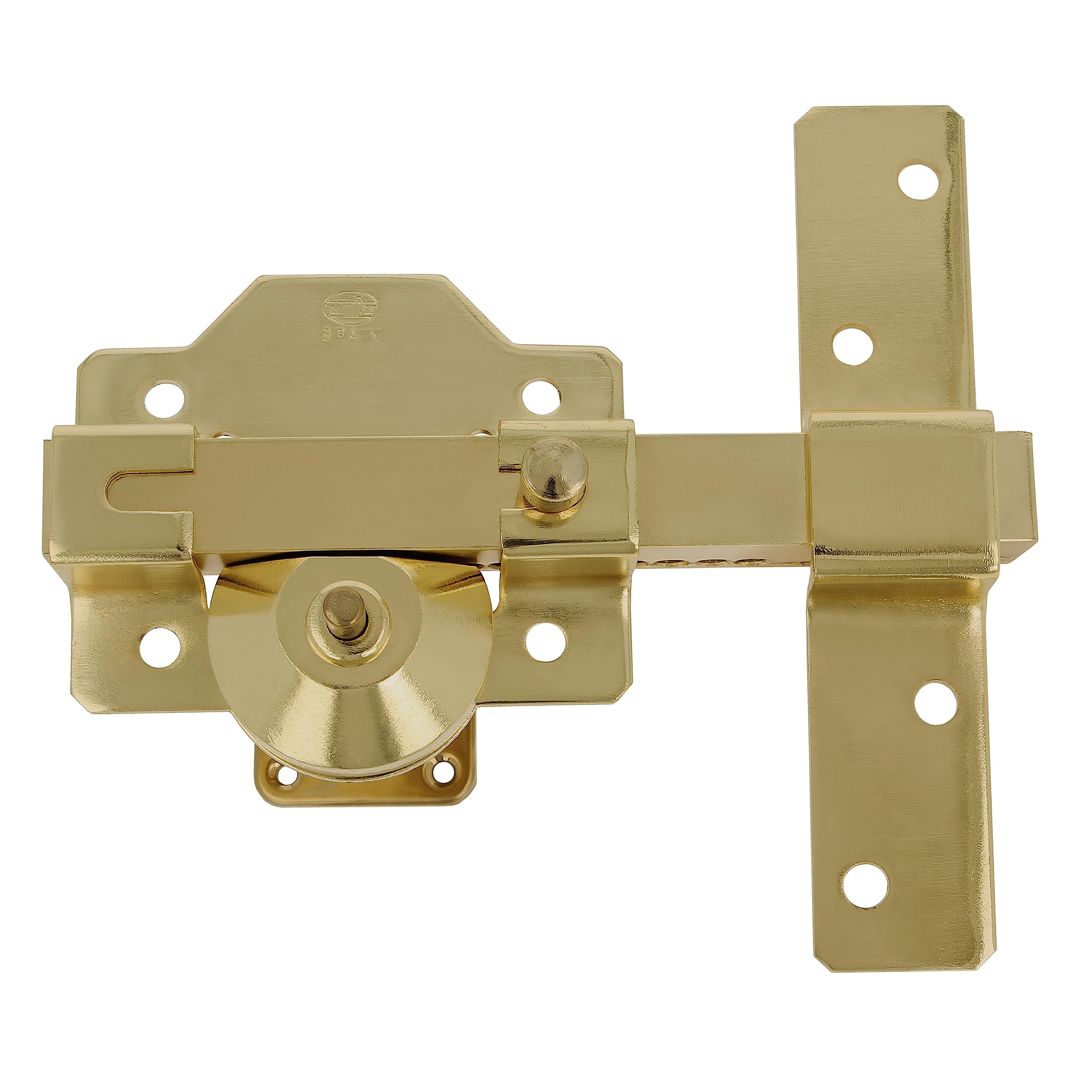 Amig - Heavy-Duty Door Bolt | Gold Finish | 170 x 105 mm | 50 mm Round Security Cylinder | High Security Lock for Entrance or Interior Doors | Includes 5 Dimple Keys โ image 1