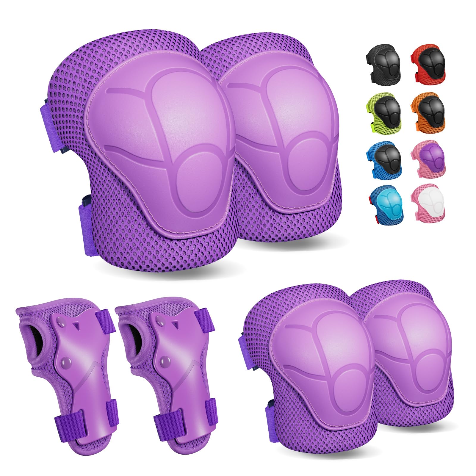 CKE Children's Knee Pads for Children/Teenagers, Elbow Pads Protective Devices for Boys Girls 2-14 Years Old Children's Protective Equipment Set for Skating Cycling Bicycle Roller Blading Scooter