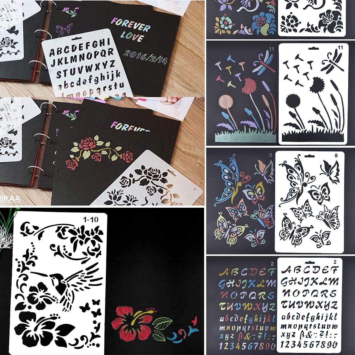 Set 49 Pezzi Accessori Album YXHZVON - Adesivi, Angoli Foto, Nastro, Forbici Sicure - Foto 10