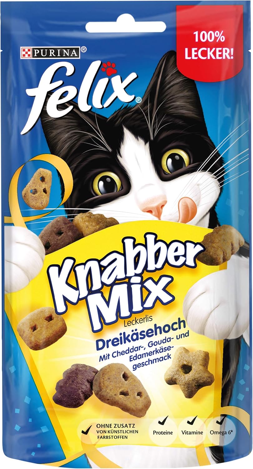 Felix KnabberMix cat treats, 8 pack (8 x 60 g bags) Amazon.co.uk Pet
