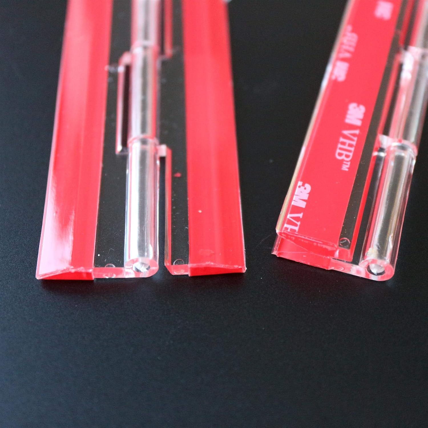 4X Acrylic Piano Hinges - No Glue Required. Transparent Clear Plastic 200mm - Image 3