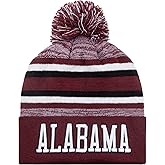 Football University Beanie Hat Winter Knit Men Cuffed Stylish Sport Hats Fashion Women Toque Cap with Pom
