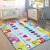 Pauwer Kids Play Rug 100x150cm ABC Numbers Shapes Educational Carpet view 8