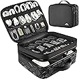 MATEIN Cord Organizer Case with Adjustable Divider, DJ Cable File Bag for DJ Gear, Sound Instrument and Music Equipment Accessories, Shockproof Portable Double Layer Cord Bags, Black