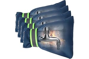 Outdoor Faucet Covers for Winter Freeze Protection, Kanosan 8.3"H X 6.7"W Thickened Reflective Outside Spigots Covers Hose Bib Insulated Sock for Winter Cold Weather, 4 Pack Blue