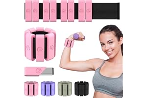 Sonkoloro Adjustable Wrist and Ankle Weights for Women Men, Leg Weights for Women 1 lb-1.3 lbs Each for Walking, Yoga, Dance, Barre, Gym