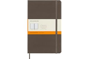 Moleskine Classic Notebook, Hard Cover, Large (5" x 8.25") Ruled/Lined, Earth Brown, 240 Pages