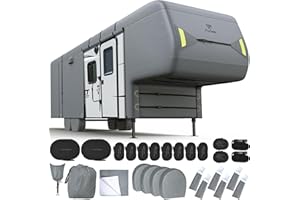 Fonzier 5th Wheel RV Cover Upgraded 7 Layers Heavy Duty RV Cover 28'1''-31' for Motorhome Weatherproof, Anti-UV, Rip-Stop, Breathable