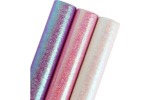 WRAPAHOLIC Wrapping Paper Roll - Pink/White/Purple Rainbow Color for Birthday, Wedding, Mother's Day, Valentine's Day, Holiday, Baby Shower Wrap - 3 Rolls - 30 inch X 120 inch Per Roll