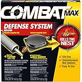 Combat Max Defense System, 12 Small Roach Killing Baits, 0.4 Oz Gel | Fast-acting Fipronil formula targets nests, eliminates entire infestation, no vapor or odor, mess-free