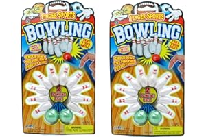 JA-RU Mini Bowling Set (2 Pack) Mini Bowling Pins & Bowling Balls | Small Tabletop Game for Kids | Bowling Party Favors, Stocking Stuffers, Classroom Prizes, & Bowler Gift Ideas. 217-2p