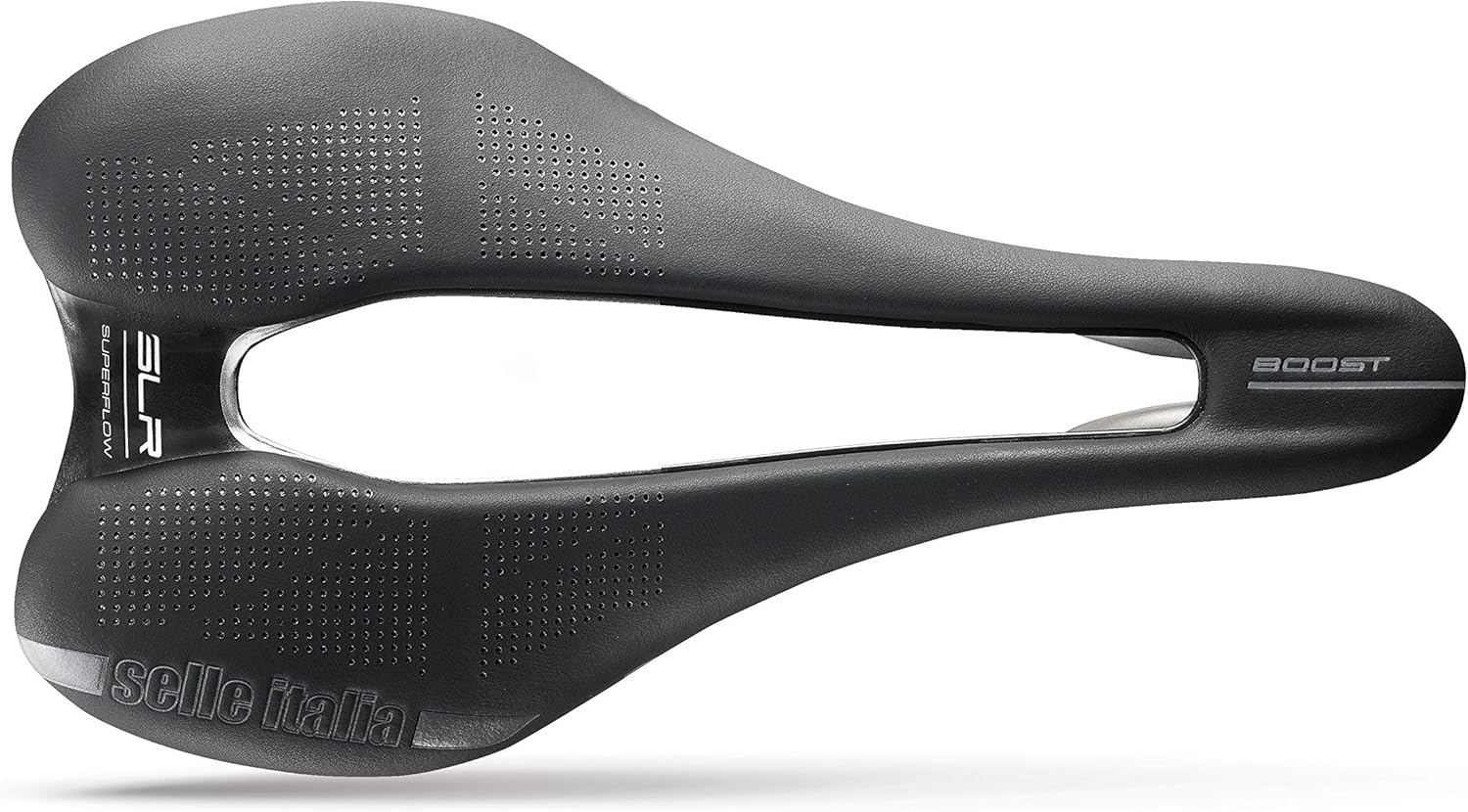 パーツ selle ITALIA SLR BOOST Selle Italia SLR Boost 3D Superflow Titanium S3 Zadel Zwart