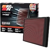 K&amp;N High-Flow Original Lifetime Engine Air Filter: Increase Power: Premium, Washable: Compatible with 2022-2026 TOYOTA: Sequoia, Tundra, 33-5129