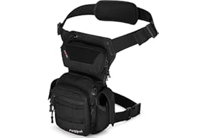 AMHEH Tactical Drop Leg Bag Military Thigh Pack Molle Army Hip Side Water Resistant Pouch for Motorcycle Biker Hiking 4.5L (B