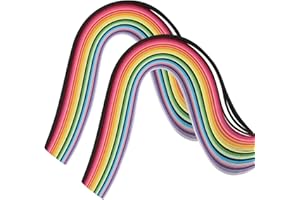 My Creative Camp Paper Quilling Strips Set - 720 Strips, 26 Colors, 38 cm Length x 7 mm Width