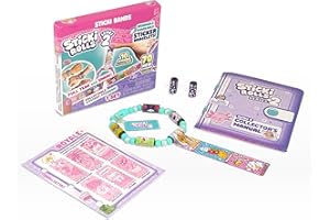 SKY CASTLE STICKI Rolls Sticki Bands - The Original Wearable Shareable Sticker Bracelet | Includes 70 Mini Stickers | 2 Mystery Reveal Sticki Rolls | Over 1000 Sticker Designs to Collect! (Series 2 - Teal)