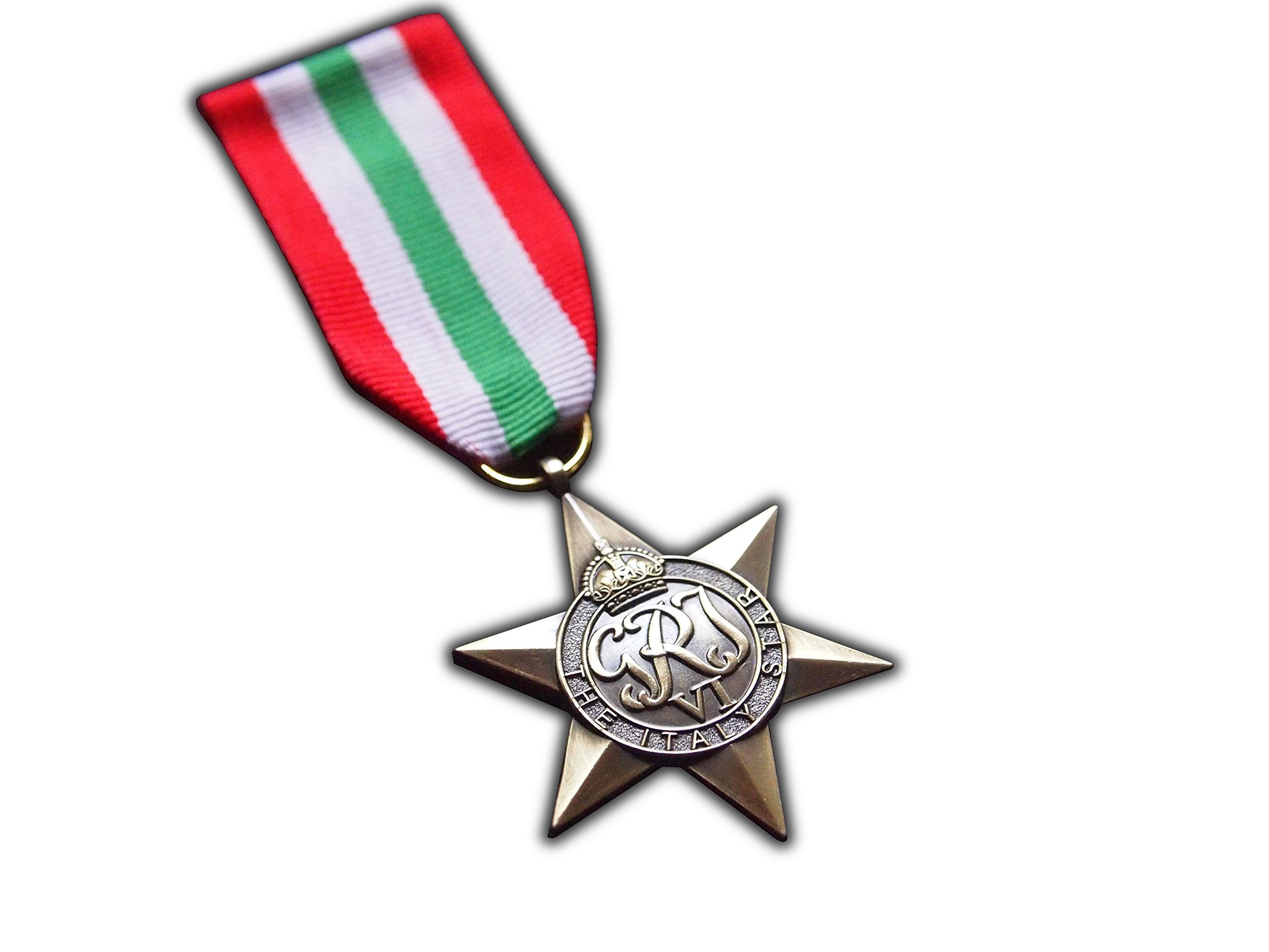 Trikoty The Italy Star Military Medal WW2 Commonwealth British Military Award For | Army | Navy | RAF | REPLICA George VI