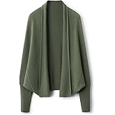 Ciovkis Women's Merino Wool Cardigan Sweater 2025 Fall Winter Open Front Batwing Sleeve Knit Slouchy Cardigan Sweater