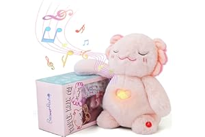 TIRALIA Bedtime Baby Soothers for Sleep Toys, Heartbeat Stuffed Animal for Baby, Newborn, Calming Light, White Noise, Shush and Mothers Heartbeat for Girls and Boys