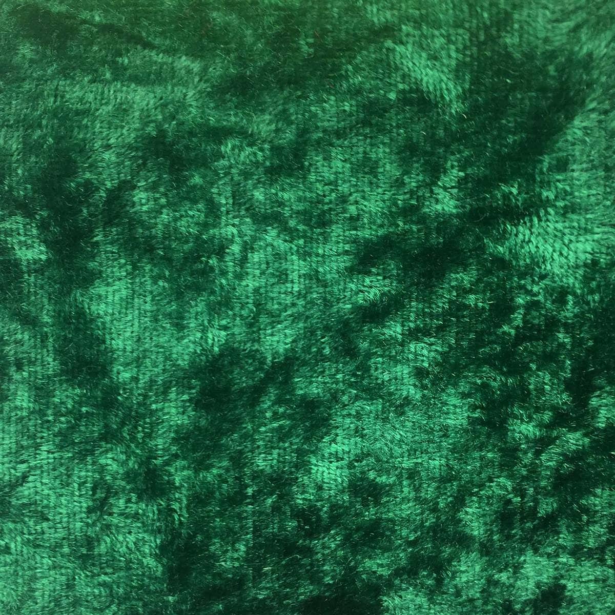 Fancy Textiles Premium Glitz Crushed Velvet Stretch Velour Fabric Material 60'' Wide (Bottle Green, 5 Meter)