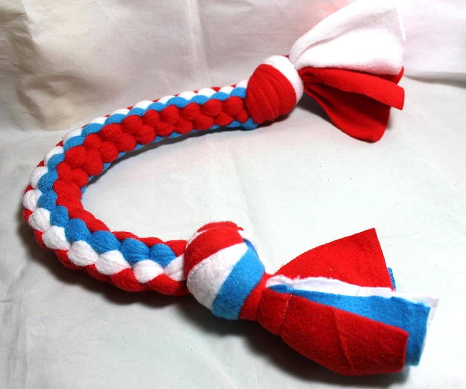 Tug Toy For Large Dog, Woven Fleece Pull Toy For Large Dogs