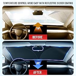 EcoNour Windshield Sun Shade for Tesla Model 3/Y