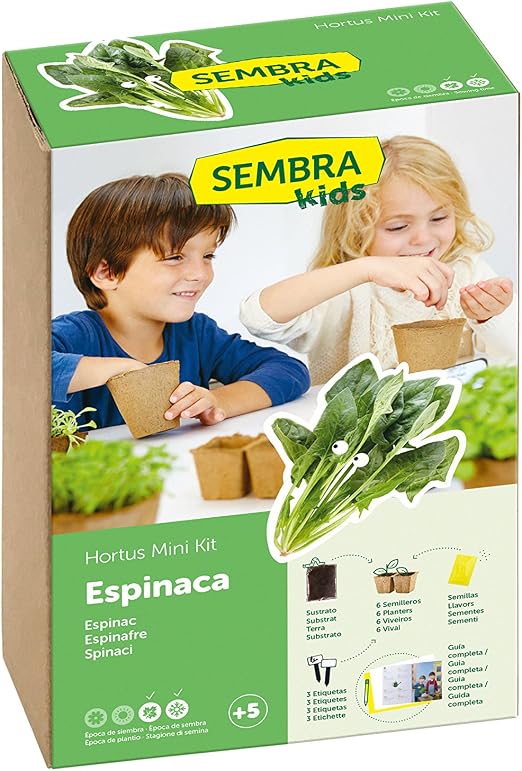 SEMBRA - juego educativo, Kit huerto Espinaca: Amazon.es: Jardín