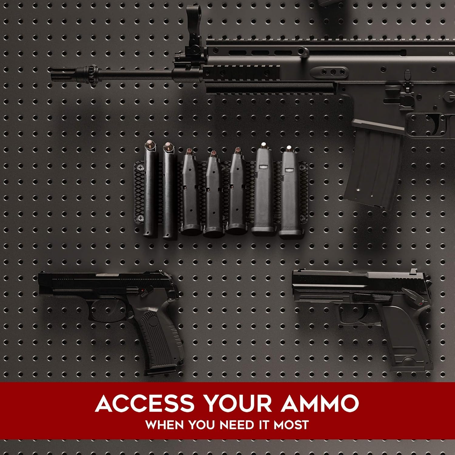 Magnetic Ammunition Holder for Gun Magazines and Clips. Organize & Mount in Your Gun Safe, Locker, Cabinet, Vault... The Ultimate Ammo Storage Accessories for Handgun, Pistol and Rifle Mags. : Sports & Outdoors