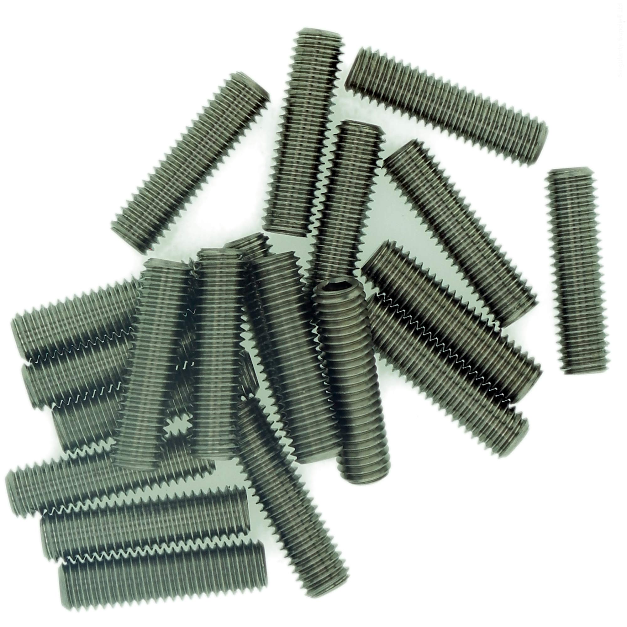 M3 (3mm x 20mm) Hex Socket Grub Screw (Flat Point) - Stainless Steel (A2) (Pack of 20)