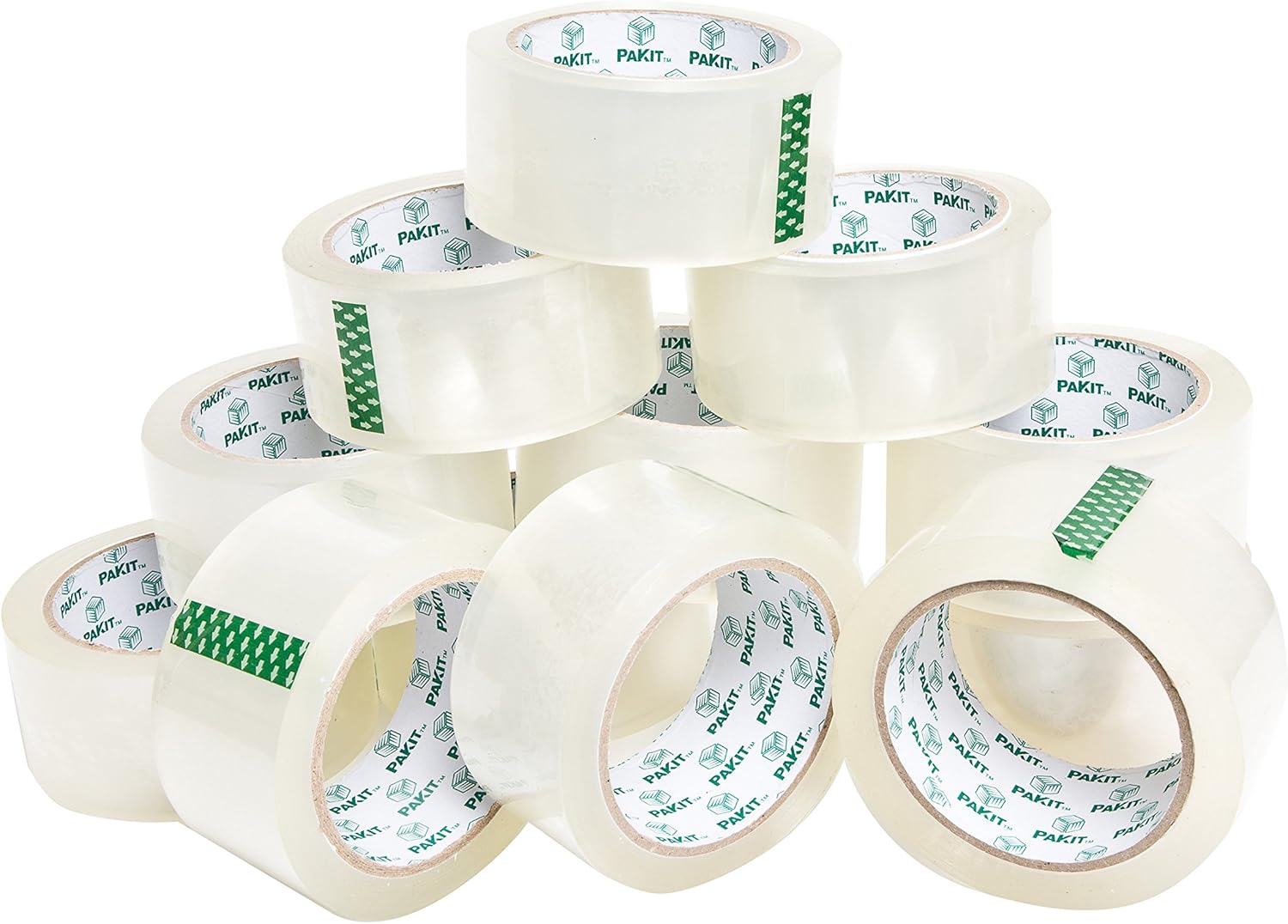 PAKIT 12 Clear Packing Tape Rolls Value Pack 12 Rolls of Heavy Duty