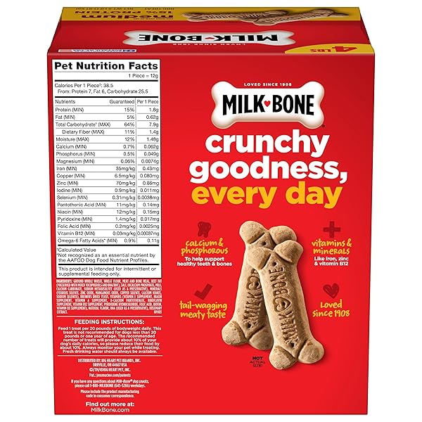 MILK-BONE ORIGINAL BISCUITS, MEDIUM DOG TREATS, 4 LB. BOX