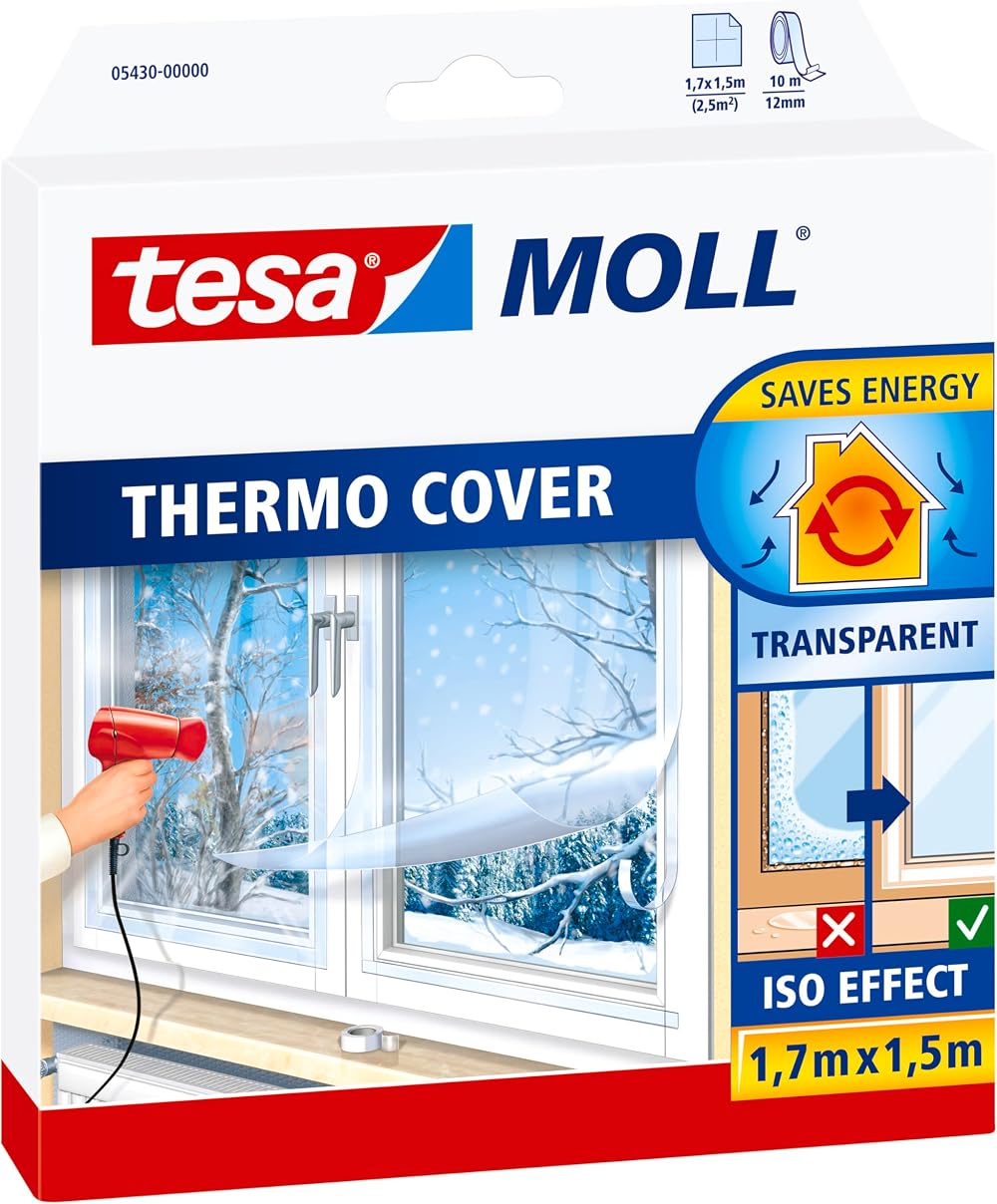 tesa tesamoll Thermo Cover Window Insulation Film 1.7 m x 1.5 m