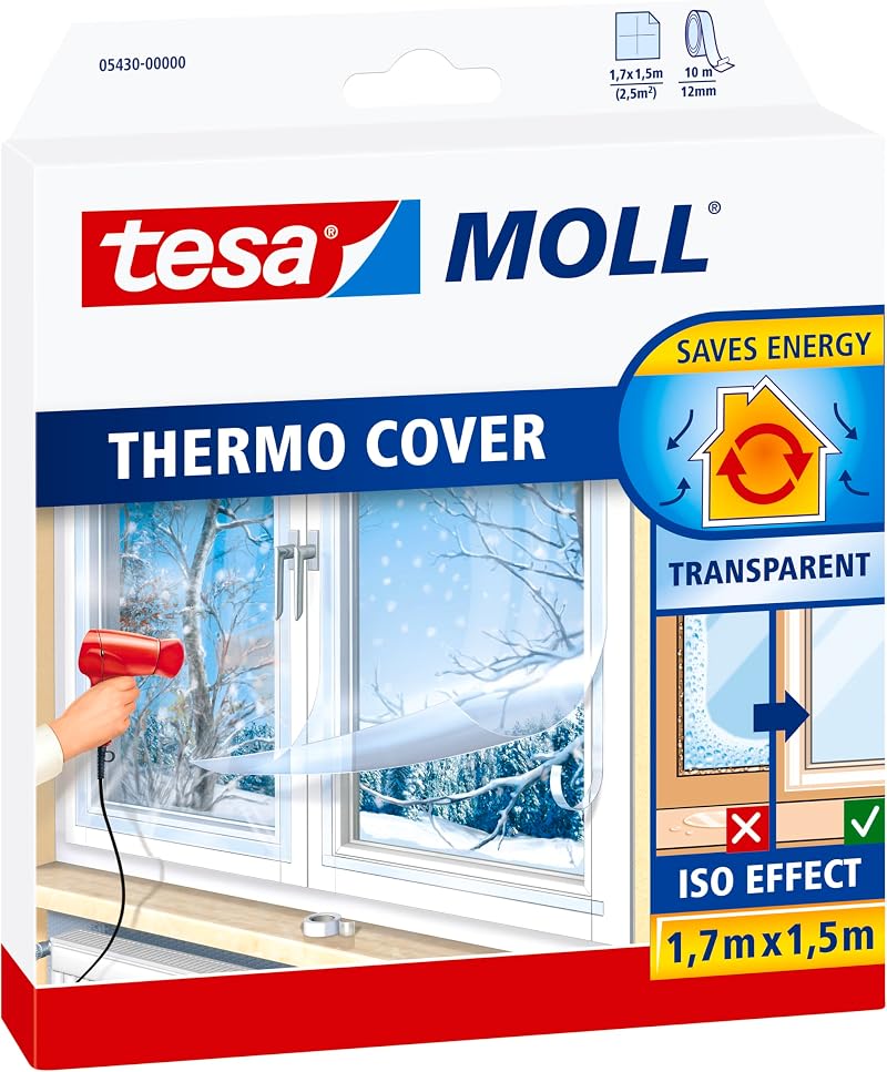 tesa tesamoll Thermo Cover Window Insulation Film 1.7 m x 1.5 m