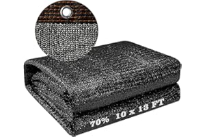 UCINNOVATE 10x13 FT Sunblock Shade Cloth 70% Sunshade Fabric Mesh Tarp with Grommets, Durable Shade Net UV Resistant Sunscreen for Plants, Shade Mesh Netting for Greenhouse Awning Pergola Dog Kennel