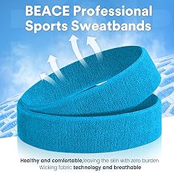BEACE Sweatbands Sports Headband for Men & Women