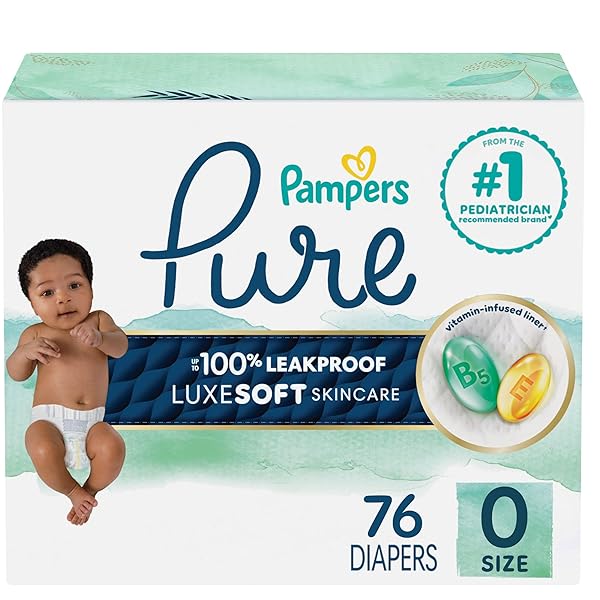 PAMPERS PURE BABY DIAPERS, SIZE 0 (>10 LBS),...