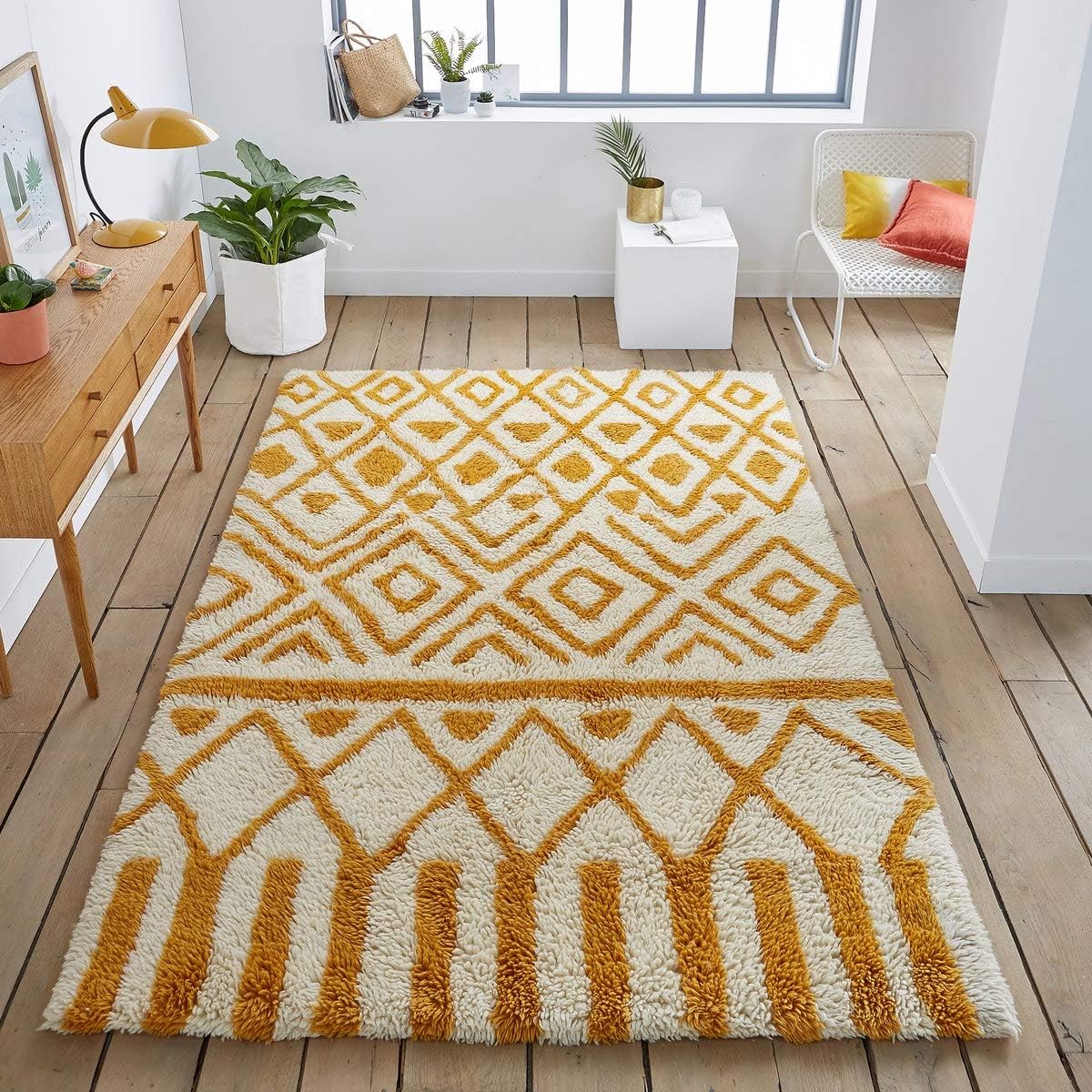 La Redoute Interieurs Tapis En Laine Ocrul 160 X 230 Cm Ecru Giallo Amazon Fr Cuisine Maison