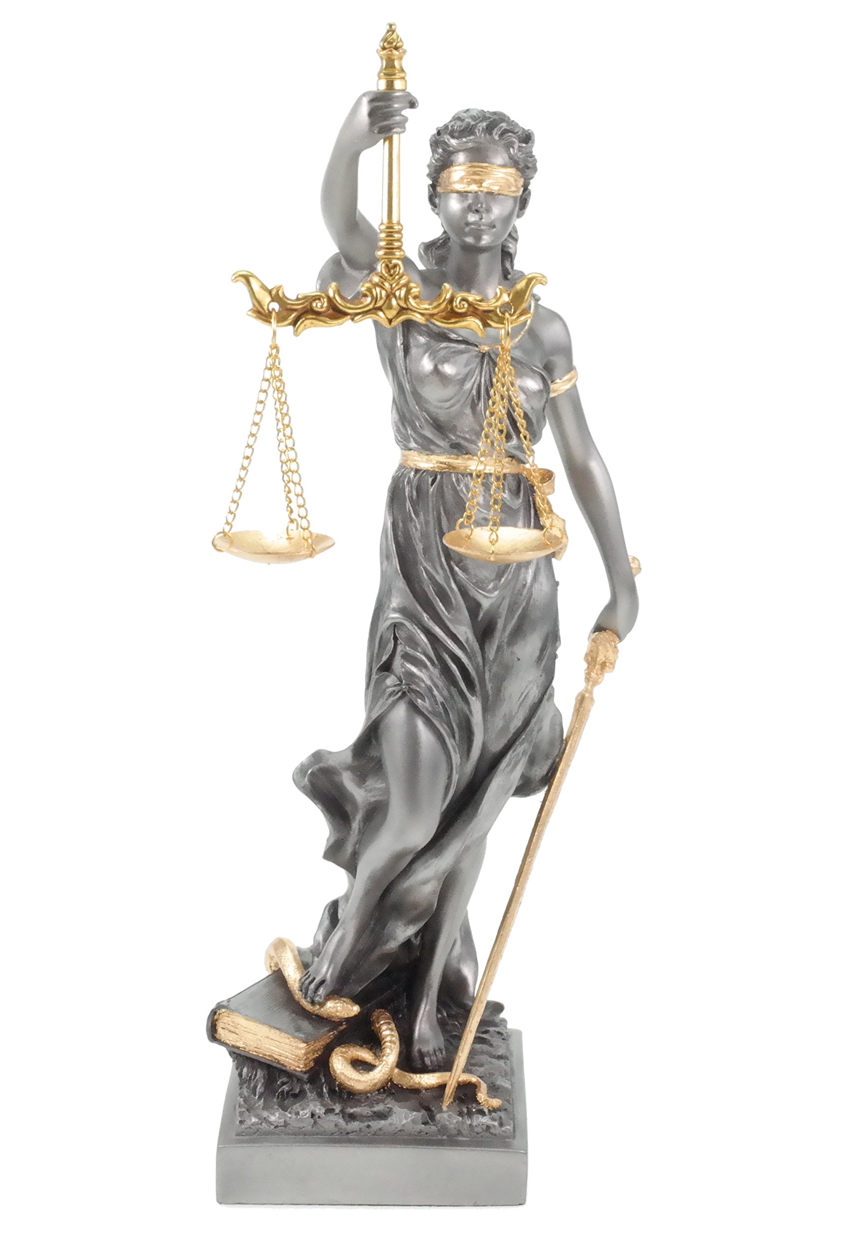 Veronese Justitia Roman Goddess of Justice Gold Silver Sculpture Lawyer