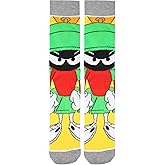 Grand Clothing Outlet Men's Looney Tunes Marvin The Martian Crew Socks Yellow